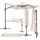 Tectake Ampelschirm Ø 300 cm Beige inkl. Schutzhülle und Fußpedal