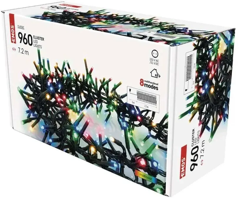 EMOS D4BM05 LED Weihnachtslichterkette integrierte LED-Quelle | RGBK