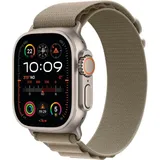 GPS + Cellular 49 mm Titangehäuse natur, Alpine Loop olive L