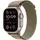 Apple Watch Ultra 2 GPS + Cellular 49 mm Titangehäuse natur, Alpine Loop olive L