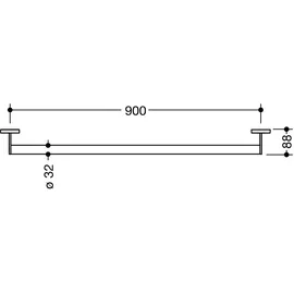 Hewi System 900 Haltegriff Edelstahl matt 900 mm