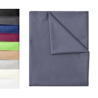GREEN MARK Textilien Klassische Bettlaken | Betttuch | Laken | Leintuch | Haustuch 100% Baumwolle ohne Gummizug vielen Größen und Farben Größe: 180x275 cm, anthrazit grau