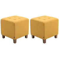 CLP 2er Set Sitzhocker Pharao mit Stoffbezug I Sitzwürfel