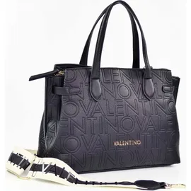 Valentino Pansy Shopper Polyurethan Black