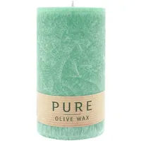 Richard Wenzel PURE OLIVE WAX Stumpenkerze 130 x 70 mm grün