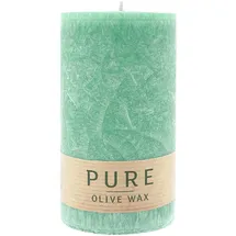 Richard Wenzel PURE OLIVE WAX Stumpenkerze 130 x 70 mm grün