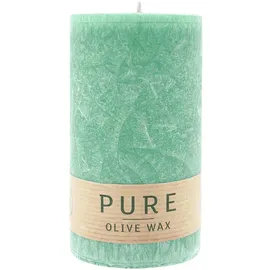Richard Wenzel PURE OLIVE WAX Stumpenkerze 130 x 70 mm grün