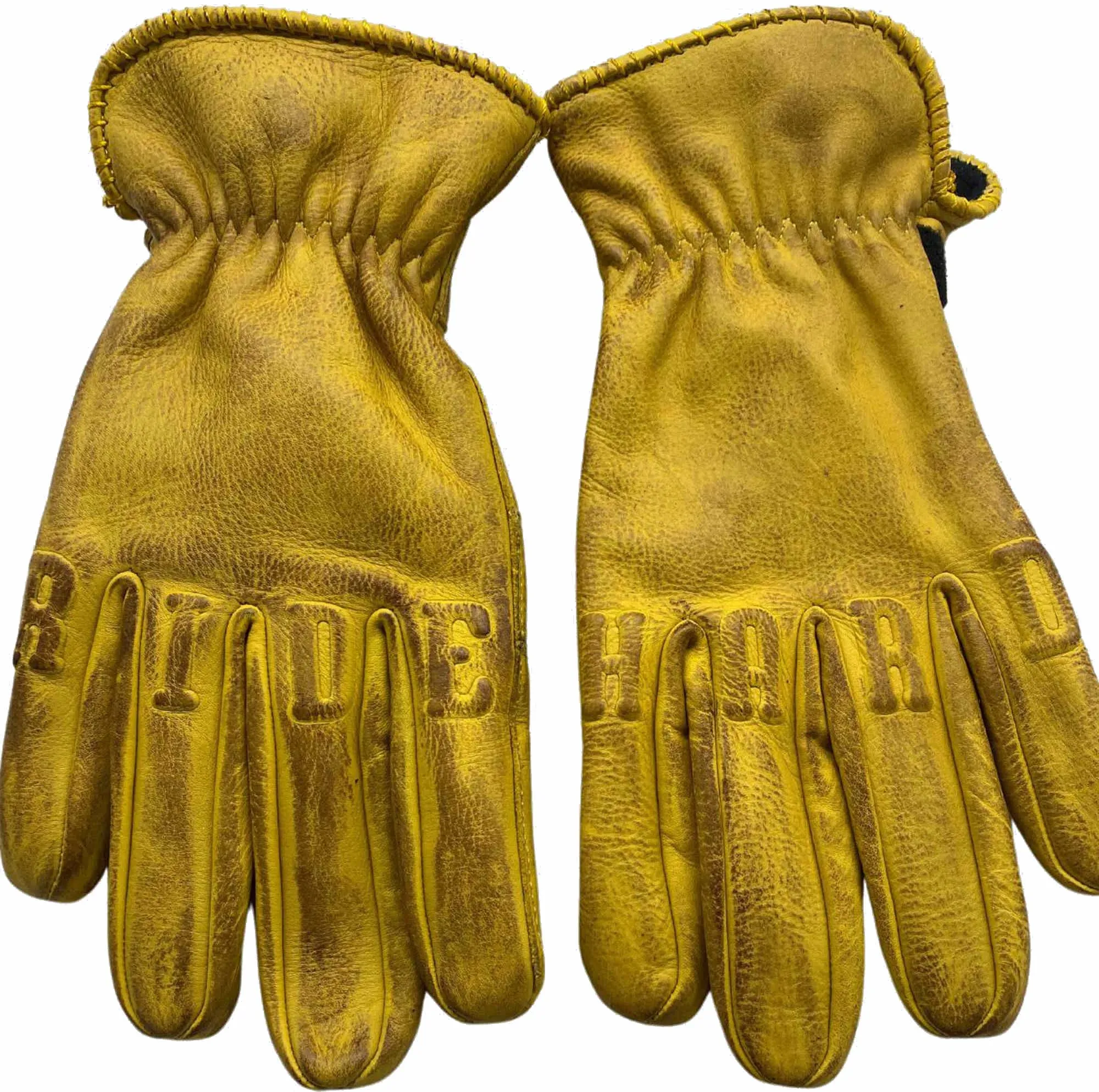 Rokker Ride Hard Handschoenen, geel, XL Voorman