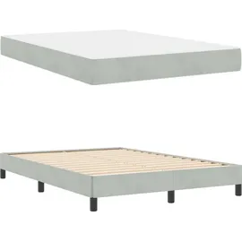 vidaXL Boxspringbett 160 x 200 cm Hellgrau