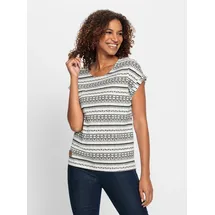 Casual Looks WITT WEIDEN Print-Shirt in ecru-schwarz-bedruckt | Gr.: 44