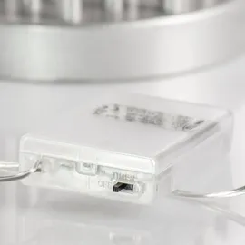 COM-FOUR com-four® LED Stimmungsleuchter Pyramide mit 33 warm-weißen LEDs mit Timerfunktion für Fensterbank, als Tischdeko für eine wohlige Atmosphäre