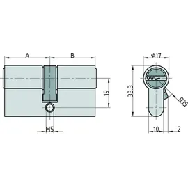 BASI BM5200-0045 Doppelzylinder 30/75 mm