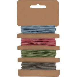 Glorex  Glorex Gummibänder 4 x 3 m, Ø 1 mm Geschenkverpackungen