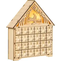 Homcom Adventskalender zum Befüllen 24 Schubladen Fächer Weihnachtskalender mit