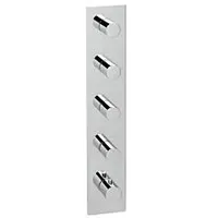 Herzbach Logic XL Fertigmontageset 11.524005.1.01 Universal-Thermostat-Modul, eckige Armaturenblende, chrom