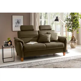 Home Affaire 2,5-Sitzer "Palmera" B: 179 cm grün (oliv) 2-Sitzer-Sofa 3-Sitzer-Sofa 2-Sitzer Sofas Federkern-Polsterung, 4 Bezugsqualitäten