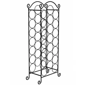 vidaXL Weinregal 21 Flaschen Metall Schwarz