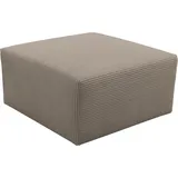 werk2 Polsterhocker Zeus-XL Polyester 80 x 41 x 80 cm Beige/Grau