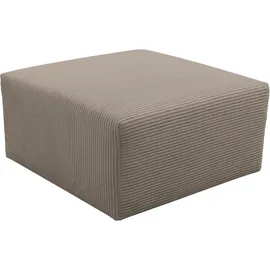 werk2 Polsterhocker Zeus-XL Polyester 80 x 41 x 80 cm Beige/Grau