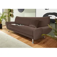 INOSIGN 3-Sitzer »Saltare elegant und komfortabel, toller Designfuß«, braun