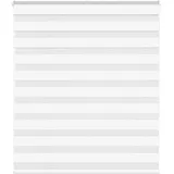 vidaXL Doppelrollo Zebrarollo 135 x 150 cm Weiß