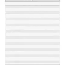 vidaXL Doppelrollo Zebrarollo 135 x 150 cm Weiß