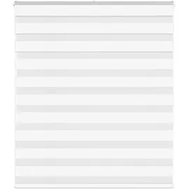 vidaXL Doppelrollo Zebrarollo 135 x 150 cm Weiß