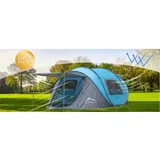 Pop Up Zelt für 4 Personen für Camping, wasserdicht, einfacher Aufbau in 10 Sekunden, sofortiges Familienzelt, 210D Oxford-Stoffmaterial, inklusive vormontierter Stangen (Blau)