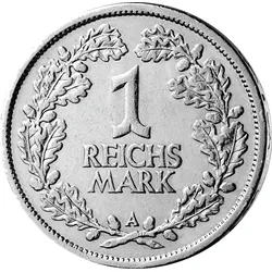 Die erste 1-Reichsmark-Silbermünze Deutschlands!
