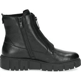 CAPRICE Damen Stiefel ohne Absatz aus Leder Wasserabweisend, Schwarz (Black Nappa), 39 EU