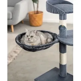 LIONTO Liegemulde für Kratzbäume, Liegefläche mit stabilem Metallrahmen & 15 cm Tiefe, dunkelgrau