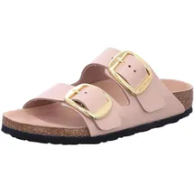 Birkenstock Damen Sandale Arizona Big Buckle Naturleder Lack schmal Beige 42 - 42 EU Schmal