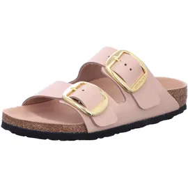 Birkenstock Damen Sandale Arizona Big Buckle Naturleder Lack schmal Beige 42 - 42 EU Schmal