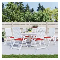 VidaXL Gartenstuhl-Kissen 6 Stk. Rot 40x40x4 cm Oxford-Gewebe