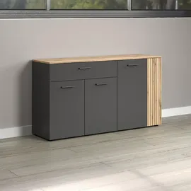 trendteam Esteban 150 x 83 x 42 cm Anthrazit/Eiche Nachbildung