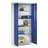 CP Stahlschrank mit Flügeltüren 120 x 195 cm blau, 120x195x60 cm