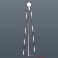 Grupa Model M3 LED-Stehleuchte weiß, Kabel rot