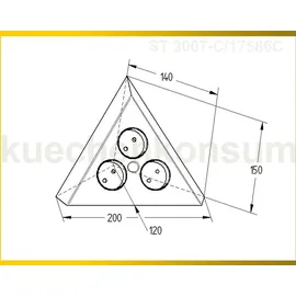 THEBO Mehrfachsteckdose 3 m Schwarz 1 St.