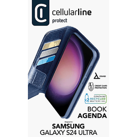 Cellular Line Book Agenda Bookcover, Samsung S24 Ultra Blau