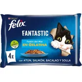 Purina Felix Fantastic Seafood Feast 4x85g Katzen Snack 12 Einheiten - Multicolor - One Size