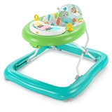 Bright Starts Bright Starts, Tiny Trek 2-in-1 Baby Aktivität Lauflernhilfe mit Spielzeugstation, verstellbarer Höhe und leicht faltbarem Rahmen, Dschungel Ranken Alter 6 Monate+