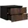 Badplaats Waschbeckenunterschrank Java 2 Schubladen 63 x 40 x 48 cm Walnuss Braun/Schwarz