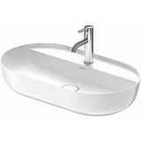 Duravit Luv Aufsatz-Waschtisch 0380700000 70x40cm, geschliffen, 1 Hahnloch, ohne Überlauf, mit Hahnlochbank, weiß