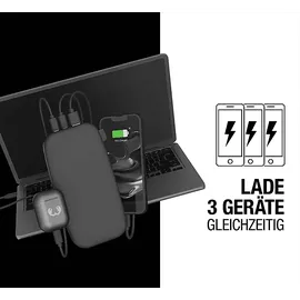 Fresh 'n Rebel FRESH N REBEL Powerbank, PD 65W Schnellladung, tragbar, Powerbank 27000 mAh Storm Grey