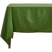 Homescapes Tischdecke Olivgrün, 100% Baumwolle 137x228 cm, Tischtuch rechteckig,