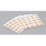 WOLF & APPENZELLER Klebenummern orange 20,0 x 24,0 mm, 100 Etiketten