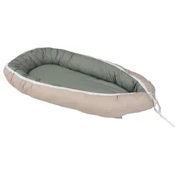 ULLENBOOM Babynest Blätterzauber 55x95cm Sand, Salbeigrün, Olivgrün