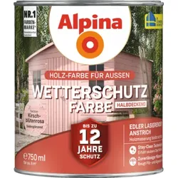 Alpina Holzschutz Wetterschutz-Farbe halbdeckend rosa