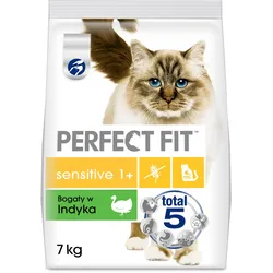 PERFECT FIT (Sensitive 1+) 7kg truthahnreiches Katzentrockenfutter für ausgewachsene Katzen