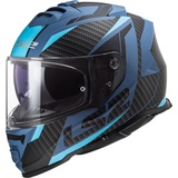 LS2 LS2, Integraler Motorradhelm STORM II RACER Matt Blau, XL